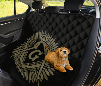 Masonic Freemasonry Print Pet Car Back Seat Cover