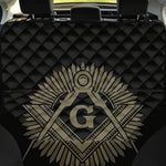 Masonic Freemasonry Print Pet Car Back Seat Cover