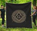 Masonic Freemasonry Print Quilt
