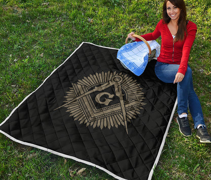 Masonic Freemasonry Print Quilt
