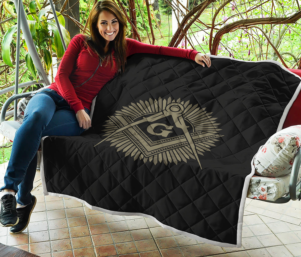 Masonic Freemasonry Print Quilt