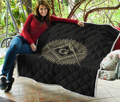 Masonic Freemasonry Print Quilt