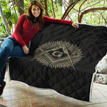 Masonic Freemasonry Print Quilt