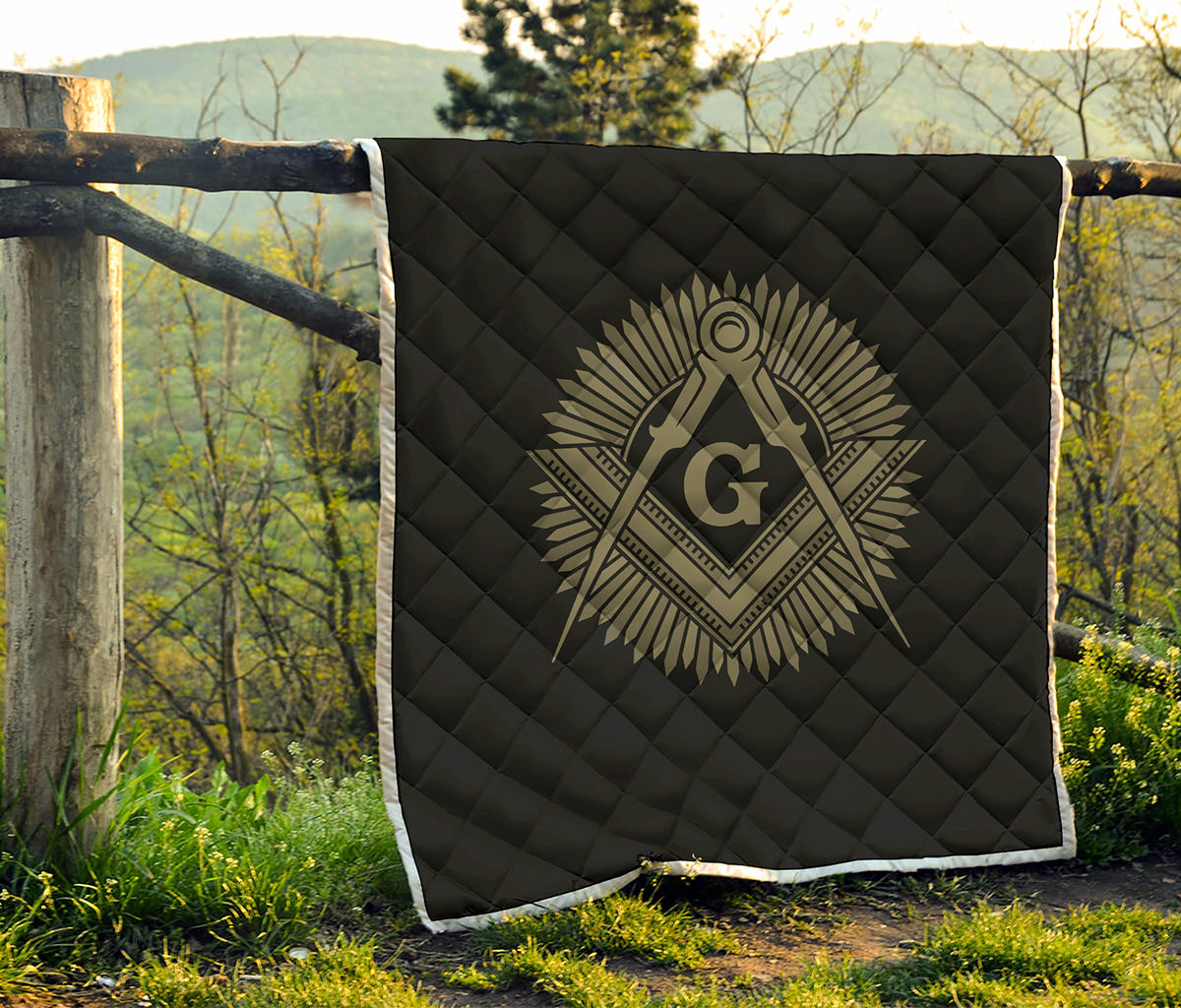 Masonic Freemasonry Print Quilt