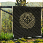 Masonic Freemasonry Print Quilt