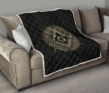 Masonic Freemasonry Print Quilt