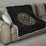 Masonic Freemasonry Print Quilt