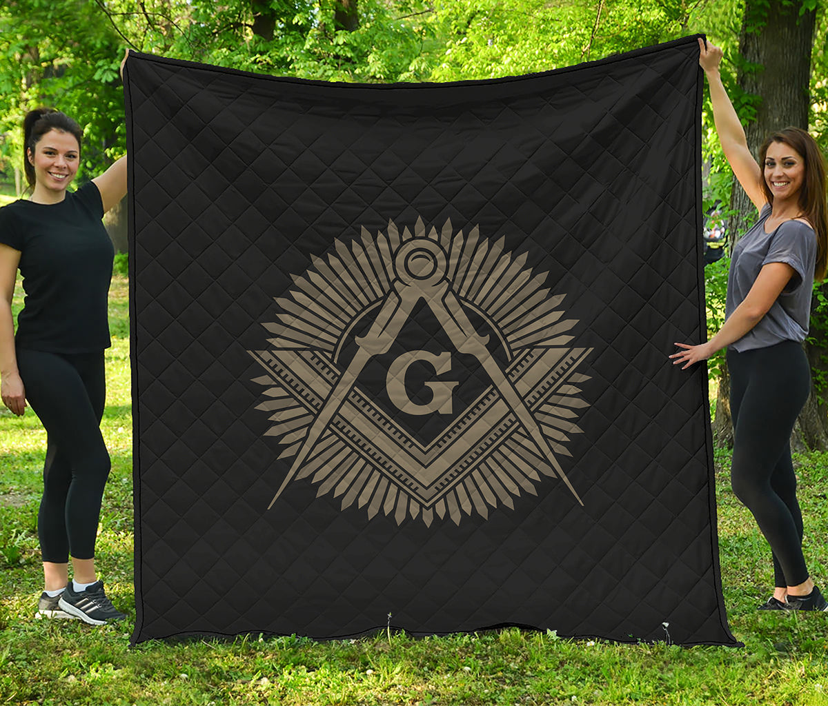 Masonic Freemasonry Print Quilt
