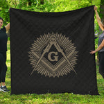 Masonic Freemasonry Print Quilt