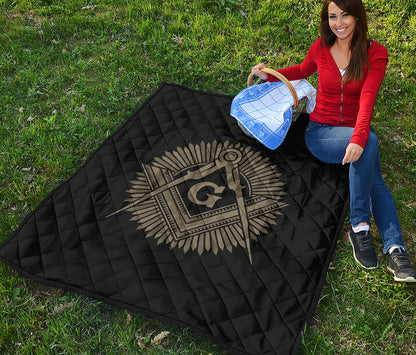 Masonic Freemasonry Print Quilt