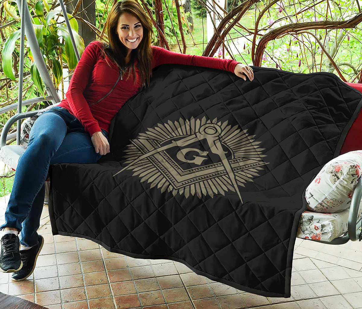 Masonic Freemasonry Print Quilt