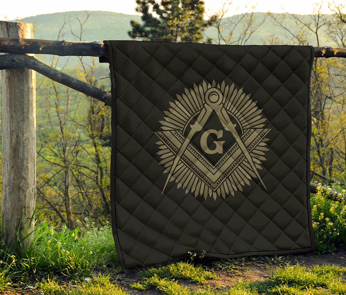 Masonic Freemasonry Print Quilt