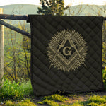 Masonic Freemasonry Print Quilt