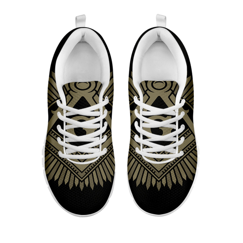 Masonic Freemasonry Print White Sneakers