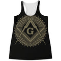 Masonic Freemasonry Print Women's Racerback Tank Top