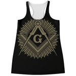 Masonic Freemasonry Print Women's Racerback Tank Top