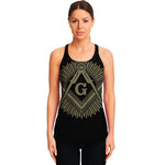 Masonic Freemasonry Print Women's Racerback Tank Top