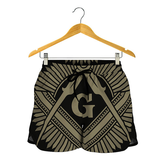 Masonic Freemasonry Print Women's Shorts