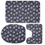 Maya Symbol Pattern Print 3 Piece Bath Mat Set