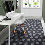 Maya Symbol Pattern Print Area Rug