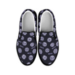 Maya Symbol Pattern Print Black Slip On Shoes