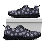 Maya Symbol Pattern Print Black Sneakers