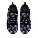 Maya Symbol Pattern Print Black Sneakers