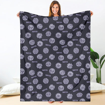 Maya Symbol Pattern Print Blanket