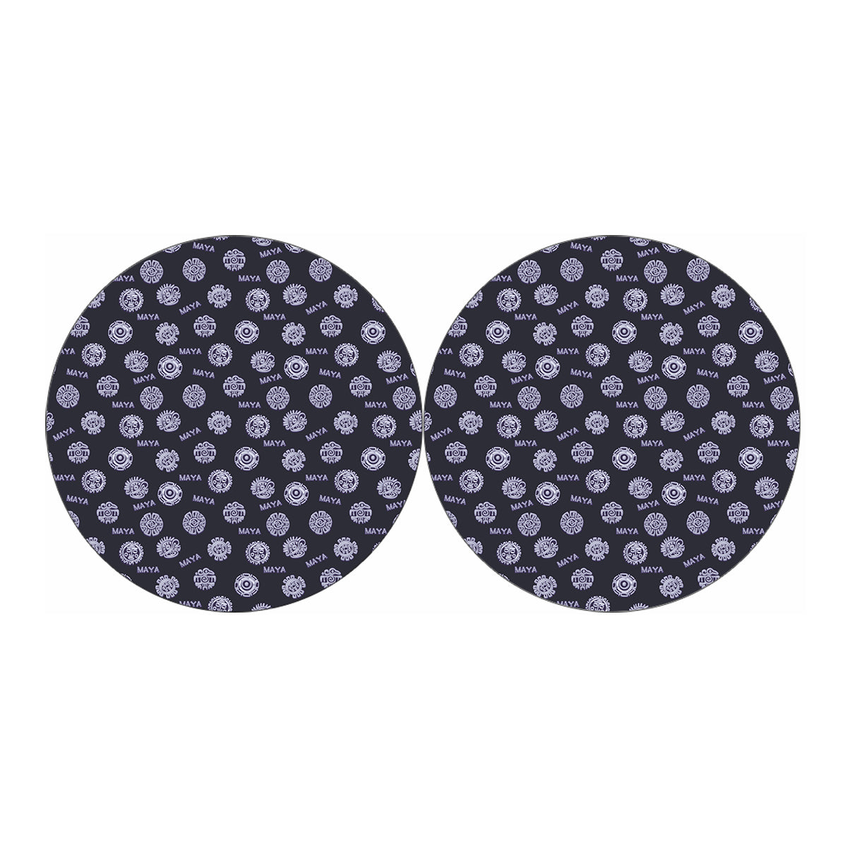 Maya Symbol Pattern Print Car Coasters