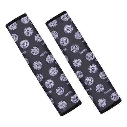 Maya Symbol Pattern Print Car Seat Belt Covers