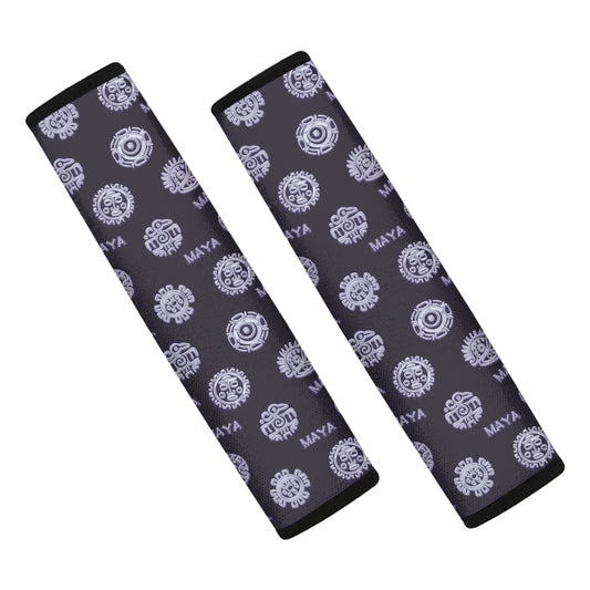 Maya Symbol Pattern Print Car Seat Belt Covers