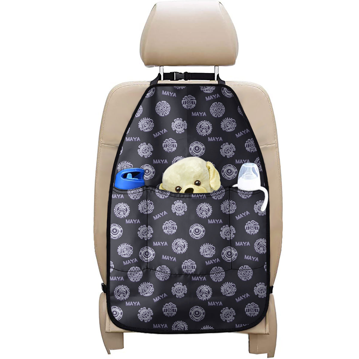 Maya Symbol Pattern Print Car Seat Organizers