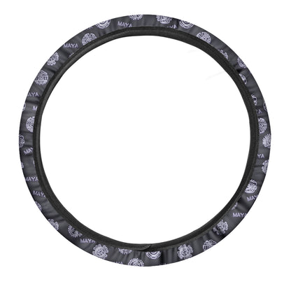 Maya Symbol Pattern Print Car Steering Wheel Cover