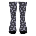 Maya Symbol Pattern Print Crew Socks