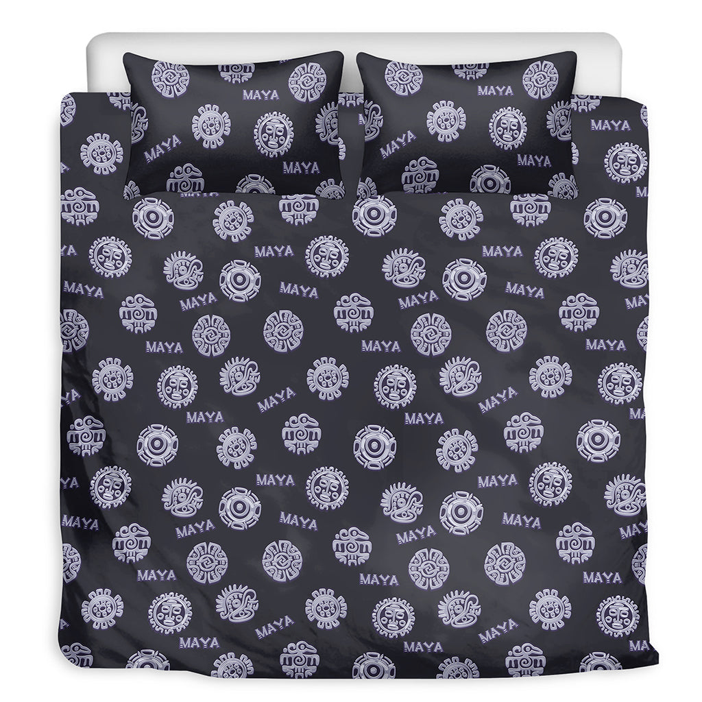 Maya Symbol Pattern Print Duvet Cover Bedding Set