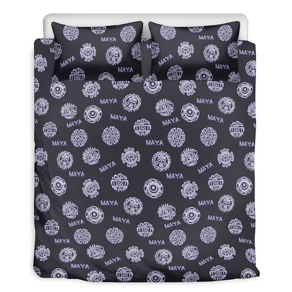 Maya Symbol Pattern Print Duvet Cover Bedding Set