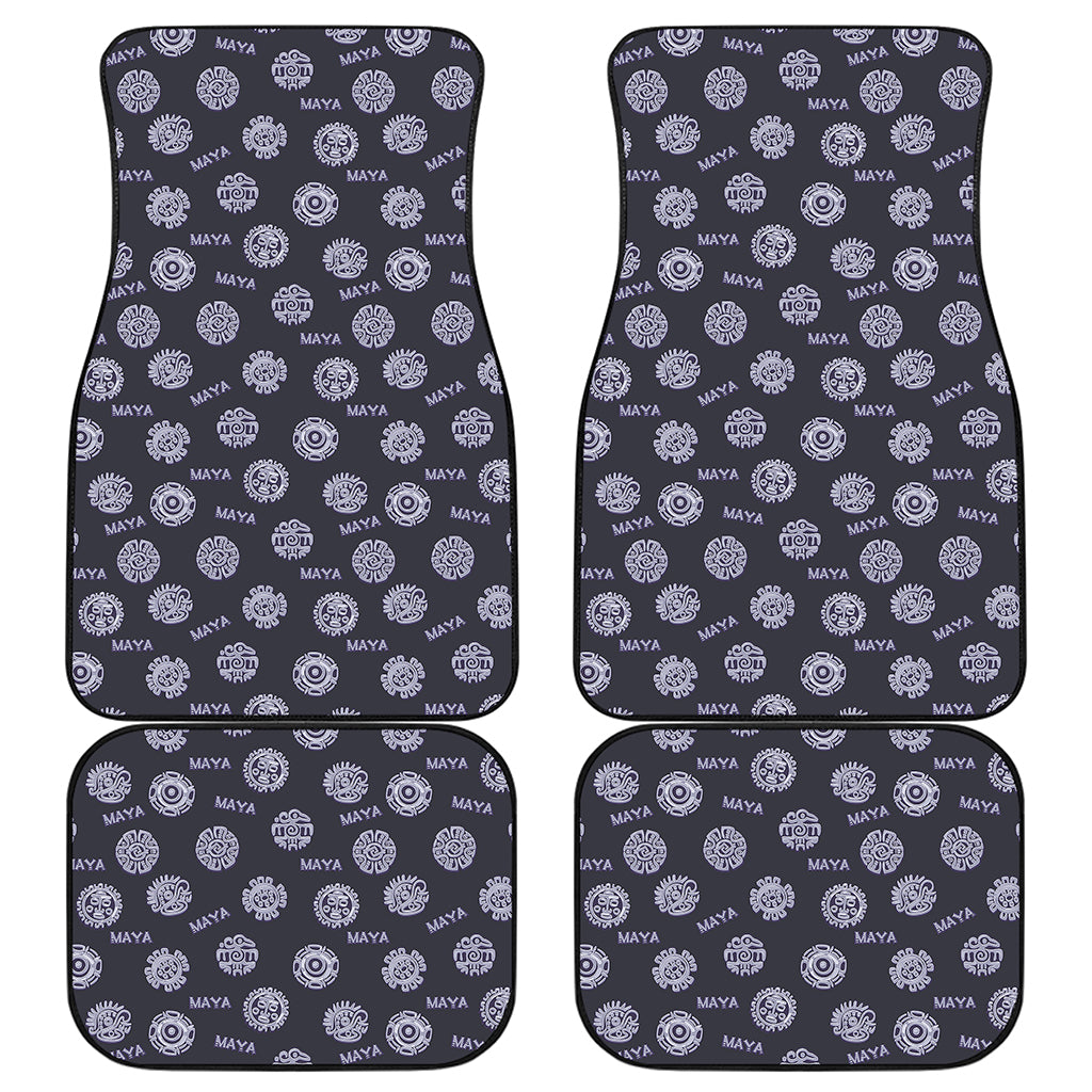 Maya Symbol Pattern Print Front and Back Car Floor Mats