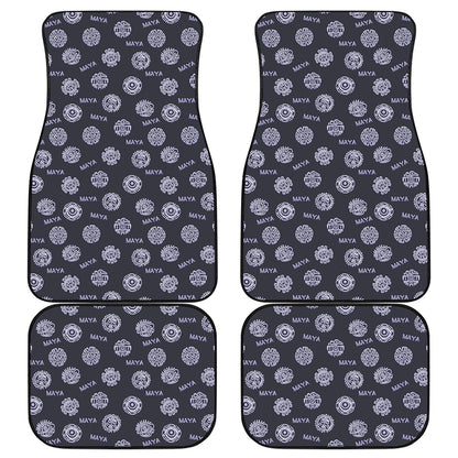 Maya Symbol Pattern Print Front and Back Car Floor Mats