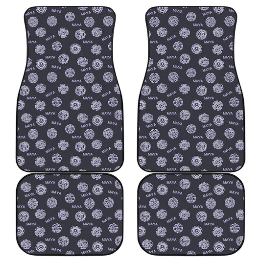 Maya Symbol Pattern Print Front and Back Car Floor Mats