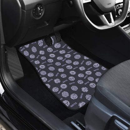 Maya Symbol Pattern Print Front Car Floor Mats