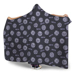 Maya Symbol Pattern Print Hooded Blanket