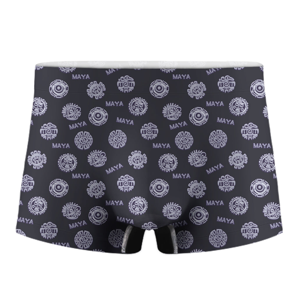 Maya Symbol Pattern Print Men's Boxer Briefs