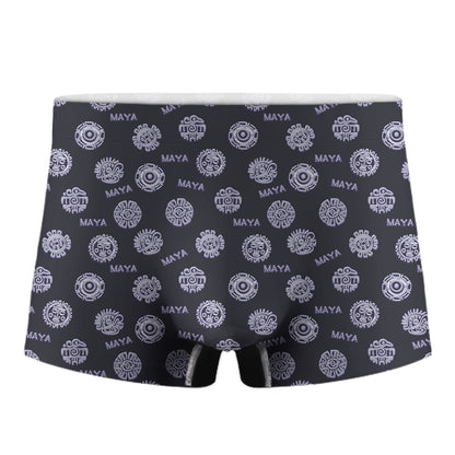 Maya Symbol Pattern Print Men's Boxer Briefs