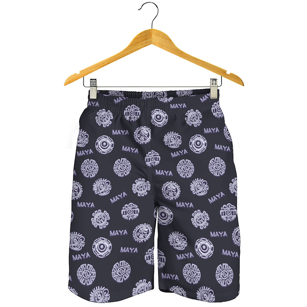 Maya Symbol Pattern Print Men's Shorts