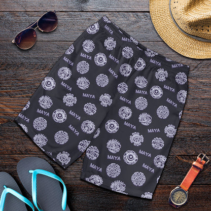 Maya Symbol Pattern Print Men's Shorts