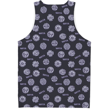Maya Symbol Pattern Print Men's Tank Top