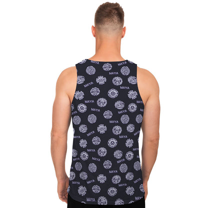 Maya Symbol Pattern Print Men's Tank Top