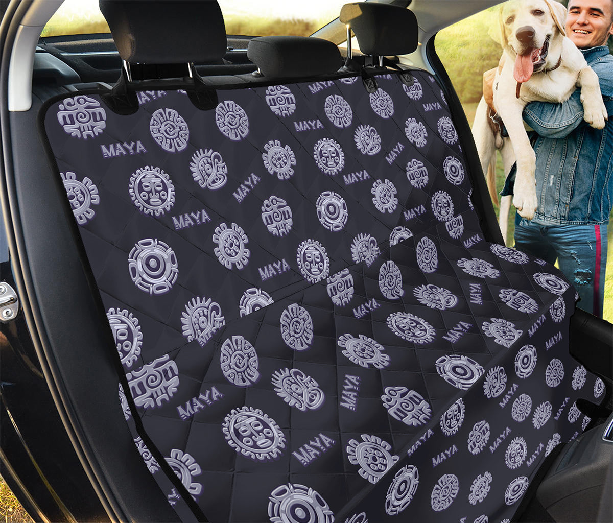 Maya Symbol Pattern Print Pet Car Back Seat Cover