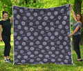 Maya Symbol Pattern Print Quilt