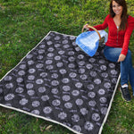 Maya Symbol Pattern Print Quilt